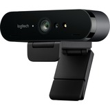 Logitech BRIO cámara web 4096 x 2160 Pixeles USB 3.2 Gen 1 (3.1 Gen 1) Negro, Webcam negro, 4096 x 2160 Pixeles, 90 pps, 1280x720@30fps,1280x720@60fps,1920x1080@30fps,1920x1080@60fps, 720p,1080p,2160p, 5x, 90°