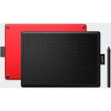 Wacom One by Medium tableta digitalizadora Negro, Rojo 2540 líneas por pulgada 216 x 135 mm USB, Tableta gráfica negro/Rojo, Alámbrico, 2540 líneas por pulgada, 216 x 135 mm, USB, Pluma, Negro, Rojo