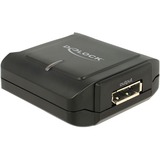DeLOCK 11464 cambiador de género para cable Displayport 20 pin, DC 5V Displayport 20 pin Negro, Extensor de gráficos negro, Displayport 20 pin, DC 5V, Displayport 20 pin, Negro