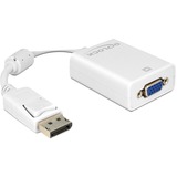 DeLOCK 61766 adaptador de cable de vídeo 0,125 m VGA (D-Sub) DisplayPort Blanco blanco, 0,125 m, VGA (D-Sub), DisplayPort, Macho, Hembra, Blanco