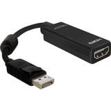 DeLOCK 61849 adaptador de cable de vídeo 0,125 m DisplayPort HDMI tipo A (Estándar) Negro negro, 0,125 m, DisplayPort, HDMI tipo A (Estándar), Macho, Hembra, Negro
