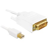 DeLOCK 82918 adaptador de cable de vídeo 2 m mini Displayport Blanco blanco, 2 m, mini Displayport, Oro, Blanco, Macho/Macho