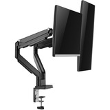 Digitus Soporte de monitor universal doble con muelle neumático y fijación a presión negro, Abrazadera, 9 kg, 38,1 cm (15"), 81,3 cm (32"), 100 x 100 mm, Negro