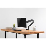 Digitus Soporte de monitor universal sencillo con muelle neumático y fijación a presión negro, Abrazadera, 9 kg, 38,1 cm (15"), 81,3 cm (32"), 100 x 100 mm, Negro