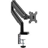 Digitus Soporte de monitor universal sencillo con muelle neumático y fijación a presión negro, Abrazadera, 9 kg, 38,1 cm (15"), 81,3 cm (32"), 100 x 100 mm, Negro