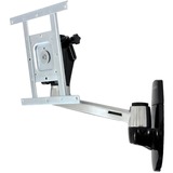 Ergotron LX HD Wall Mount Swing Arm 106,7 cm (42") Aluminio, Soporte de pared plateado/Negro, 106,7 cm (42"), 75 x 75 mm, 200 x 200 mm, -20 - 20°, Aluminio, Aluminio