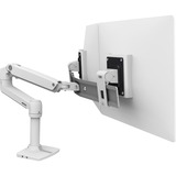 Ergotron LX Series Desk Dual Direct Arm 63,5 cm (25") Blanco Escritorio, Soporte de monitor blanco, Independiente, 9,9 kg, 63,5 cm (25"), 100 x 100 mm, Ajustes de altura, Blanco