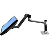 Ergotron LX Series Desk Mount LCD Arm 86,4 cm (34") Negro Escritorio, Soporte de monitor plateado, 11,3 kg, 86,4 cm (34"), 75 x 75 mm, 100 x 100 mm, Negro