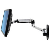 Ergotron LX Series LX Wall Mount LCD Arm 86,4 cm (34") Aluminio Pared, Soporte de pared plateado, 11,3 kg, 86,4 cm (34"), 75 x 75 mm, 100 x 100 mm, Aluminio