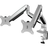 ICY BOX IB-MS504-T 81,3 cm (32") Escritorio Negro, Plata, Soporte de monitor plateado/Negro, Abrazadera, 18 kg, 81,3 cm (32"), 75 x 75 mm, 100 x 100 mm, Negro, Plata