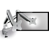 ICY BOX IB-MS504-T 81,3 cm (32") Escritorio Negro, Plata, Soporte de monitor plateado/Negro, Abrazadera, 18 kg, 81,3 cm (32"), 75 x 75 mm, 100 x 100 mm, Negro, Plata