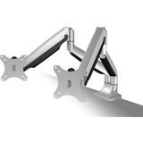 ICY BOX IB-MS504-T 81,3 cm (32") Escritorio Negro, Plata, Soporte de monitor plateado/Negro, Abrazadera, 18 kg, 81,3 cm (32"), 75 x 75 mm, 100 x 100 mm, Negro, Plata