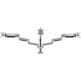 ICY BOX IB-MS505-TI 81,3 cm (32") Escritorio Negro, Plata, Soporte de monitor plateado/Negro, Abrazadera, 21 kg, 81,3 cm (32"), 75 x 75 mm, 100 x 100 mm, Negro, Plata