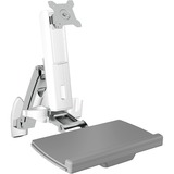 ICY BOX IB-MS600-W 61 cm (24") Pared Gris, Plata, Blanco, Soporte de monitor blanco, 8 kg, 61 cm (24"), 75 x 75 mm, 100 x 100 mm, Ajustes de altura, Gris, Plata, Blanco