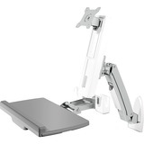 ICY BOX IB-MS600-W 61 cm (24") Pared Gris, Plata, Blanco, Soporte de monitor blanco, 8 kg, 61 cm (24"), 75 x 75 mm, 100 x 100 mm, Ajustes de altura, Gris, Plata, Blanco