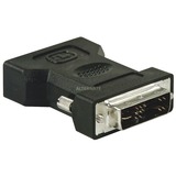 goobay 69971 cambiador de género para cable DVI VGA Negro, Adaptador negro, DVI, VGA, Negro