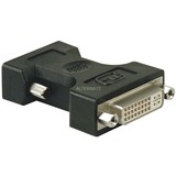 goobay MMK ADAP DVI F > 15 pin HD M (VGA) DVI-I 15 VGA HD M, Adaptador negro, DVI-I, 15 VGA HD M