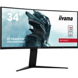 iiyama G-MASTER GB3466WQSU-B1 LED display 86,4 cm (34") 3440 x 1440 Pixeles UltraWide Quad HD Negro, Monitor de gaming negro, 86,4 cm (34"), 3440 x 1440 Pixeles, UltraWide Quad HD, LED, 1 ms, Negro