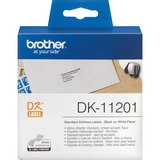 Brother DK-11201 cinta para impresora de etiquetas Negro sobre blanco, Cinta de escritura Negro sobre blanco, 400 pieza(s), DK, Negro, Blanco, Térmica directa, China