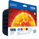 Brother LC980VALBP cartucho de tinta 4 pieza(s) Original Negro, Cian, Magenta, Amarillo Negro, Cian, Magenta, Amarillo, 4 pieza(s), 300 páginas, 260 páginas, Multipack