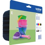 Brother LC-221 cartucho de tinta 4 pieza(s) Original Rendimiento estándar Negro, Cian, Magenta, Amarillo Rendimiento estándar, Negro, Cian, Magenta, Amarillo, 4 pieza(s), 260 páginas, 260 páginas, Multipack