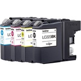 Brother LC-223VALBPDR cartucho de tinta 1 pieza(s) Original Negro, Cian, Magenta, Amarillo 550 páginas, 1 pieza(s), Multipack