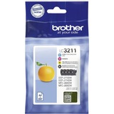 Brother LC-3211VAL cartucho de tinta Original Rendimiento estándar Negro, Cian, Magenta, Amarillo Rendimiento estándar, 200 páginas, 200 páginas, Multipack