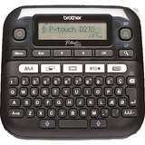 Brother PT-D210 impresora de etiquetas Transferencia térmica 180 x 180 DPI 20 mm/s QWERTY, Rotulador negro, QWERTY, Transferencia térmica, 180 x 180 DPI, 20 mm/s, Gris, Blanco