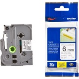 Brother TZE-S211 cinta para impresora de etiquetas TZ, Cinta de escritura TZ, Negro, Inyección de tinta, China, 5 año(s), 6 mm