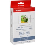 Canon 7429B001 etiqueta de impresora Blanco, Papel fotográfico Blanco, Inyección de tinta, 54 x 86 mm
