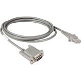 Datalogic 90G000008 accesorio para lector de código de barras, Cable gris, Gris, RS-232, RJ-45, Macho/Macho, 1,8 m