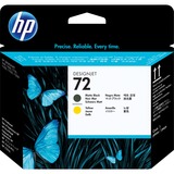 HP 72 cabeza de impresora Inyección de tinta, Cabezal de impresión HP Designjet T610, T620, T770, T1100, T1200, HP Designjet T1200 HD, HP Designjet T2300 eMFP, HP..., Inyección de tinta, Negro mate, Amarillo, C9384A, 28 mm, 143 mm