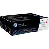 HP Pack de ahorro de 3 cartuchos de tóner original LaserJet 128A cian/magenta/amarillo 1300 páginas, Cian, Magenta, Amarillo, 3 pieza(s)