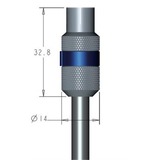 goobay 58813 conector coaxial IEC 10 pieza(s) plateado/Azul, IEC, Hembra, Níquel, Zinc, Bolsa de plástico, 10 pieza(s)