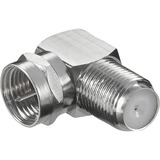 goobay WE 1166 W LC conector BNC-F - M > BNC-F - FM Acero inoxidable, Adaptador plateado, BNC-F - M > BNC-F - FM, Acero inoxidable, 1 pieza(s)