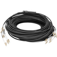 Digitus Cable de fibra óptica Universal Breakout, dúplex, conector LC/UPC, multimodo OM4 negro