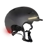 HUDORA Casco de patinador LED negro