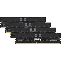 Kingston FURY FURY 64GB 6400MT/s DDR5 ECC Reg CL32 DIMM (Kits de 4) Renegade Pro EXPO, Memoria RAM negro, 64 GB, 4 x 16 GB, DDR5, 288-pin DIMM, Negro
