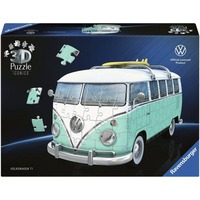 Ravensburger 3D Puzzle Iconics: Volkswagen T1 - Edición Chrome 