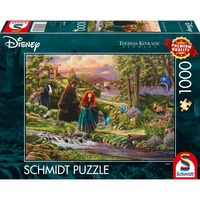 Schmidt Spiele Thomas Kinkade Studios: Disney Dreams Collection - Valiente, Mérida Leyenda de las Tierras Altas, Puzzle 