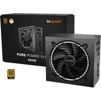 be quiet! Pure Power 13 M | 650W unidad de fuente de alimentación 20+4 pin ATX ATX Negro, Fuente de alimentación de PC negro, 650 W, 100 - 240 V, 720 W, 50/60 Hz, 10 A, 5 A