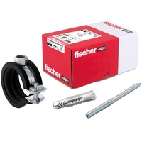 fischer Juego de abrazaderas para tubos FGRS 25-30, con tacos, Brida 