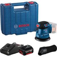 Bosch Lijadora excéntrica inalámbrica GEX 185-LI Professional, 18 Voltios, Lijadora orbital azul/Negro