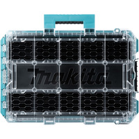 Makita Organizador profundo M, Caja de herramientas azul/Transparente