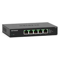 Netgear MS305 No administrado 2.5G Ethernet (100/1000/2500) Negro, Interruptor/Conmutador No administrado, 2.5G Ethernet (100/1000/2500), Bidireccional completo (Full duplex), Montaje de pared