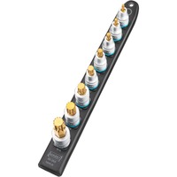 Hazet SmartRail 1/2" juego de dados para llave de vaso, perfil estriado interior, 8 piezas, Llave de tubo negro