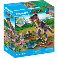 PLAYMOBIL Dinos Búsqueda de huellas de T-Rex, Juegos de construcción 