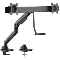 goobay Soporte doble para monitor Office, Soporte de monitor negro