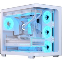 Aerocool P500C Midi Tower Blanco, Cajas de torre blanco, Midi Tower, PC, Blanco, ATX, micro ATX, Mini-ITX, SPCC, Vidrio templado, Juego