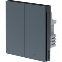 Aqara Interruptor de pared inteligente H1 - dos palancas con conductor neutro gris